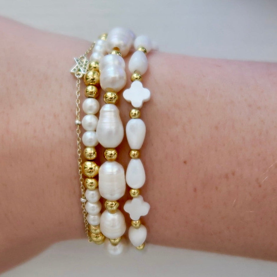 Pearl and Gold Alternating Bracelet