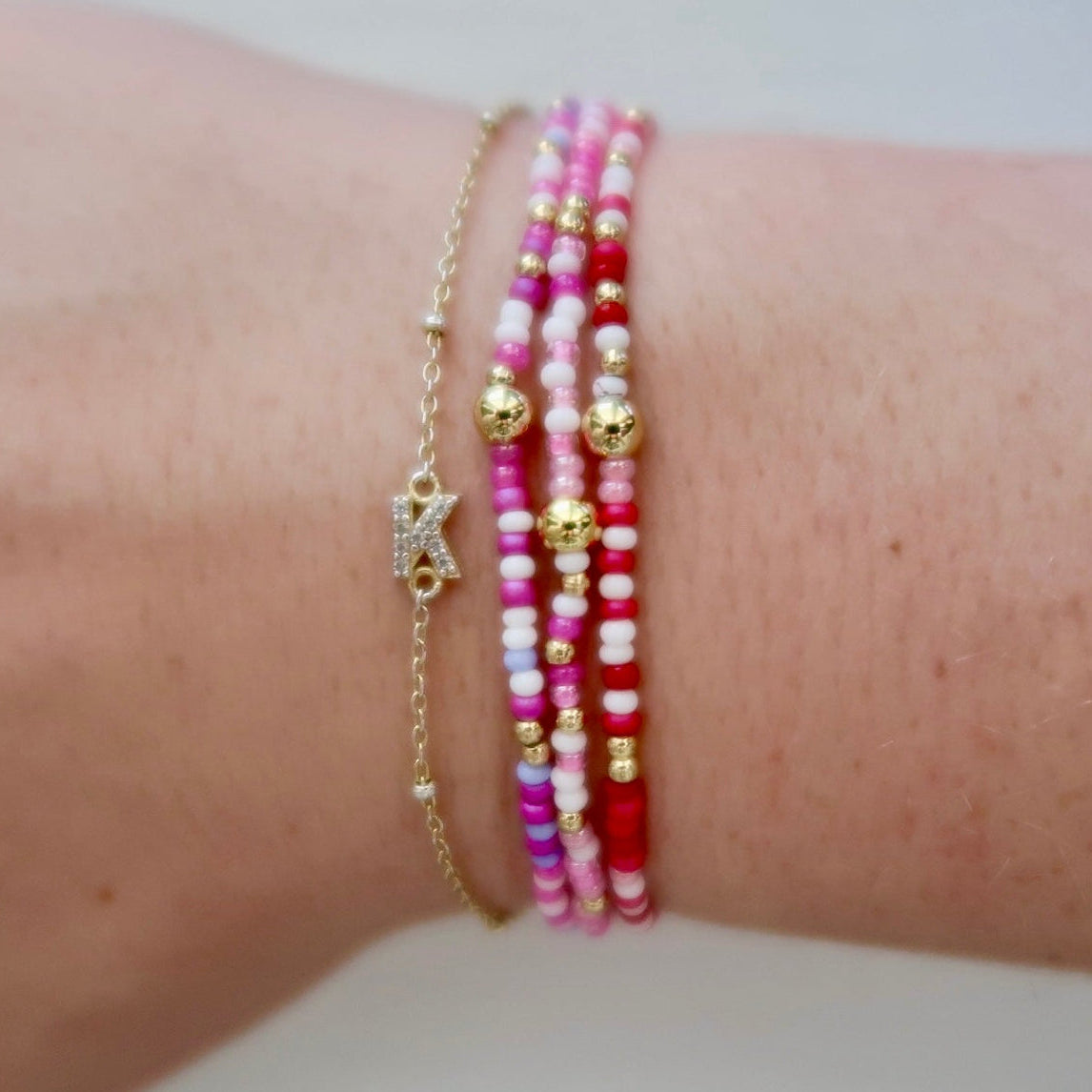 Sweetheart Stacking Bracelets