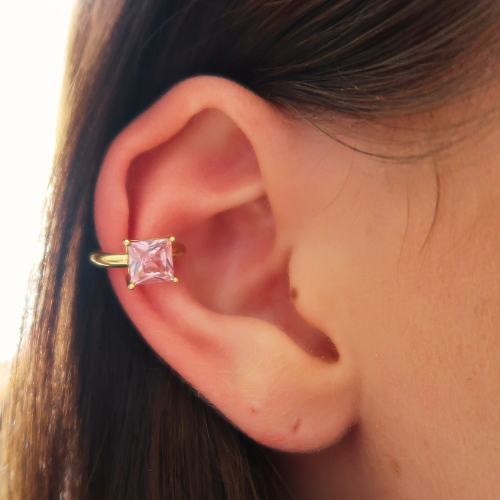 Pink Gem Ear Cuff