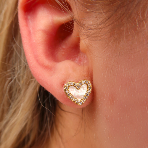 Heart Bling Studs