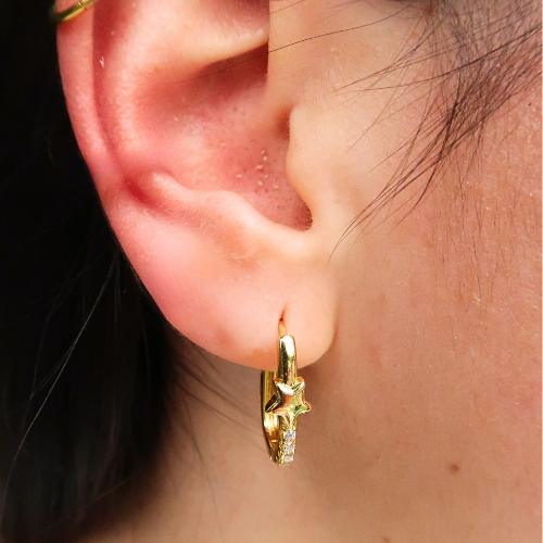 Star Paperclip Earrings